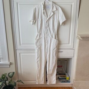 Pistola White Short Sleeve Grover Jumpsuit